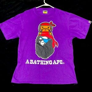 PURPLE A BATHING APE SHIRT